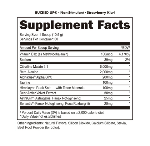 Bucked Up - Non-Stimulant Pre-Workout