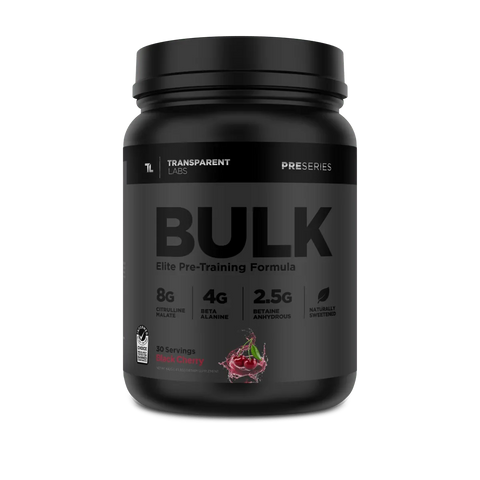 Transparent Labs Bulk Black Elite Pre Workout- 30 Servings