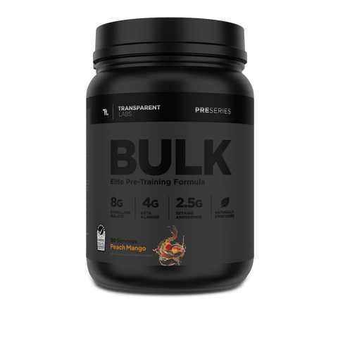Transparent Labs Bulk Black Elite Pre Workout- 30 Servings