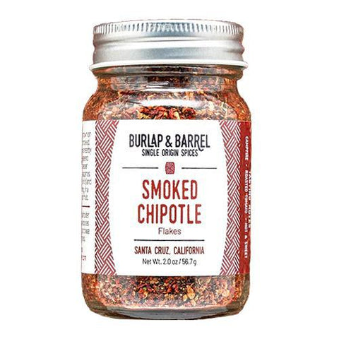 Smoked Chipotle Flakes 2oz Chili Peppers Burlap & Barrel