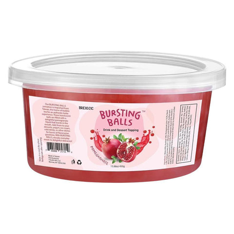 Pomegranate Flavored Bursting Balls Popping Boba Syruvia 1LB