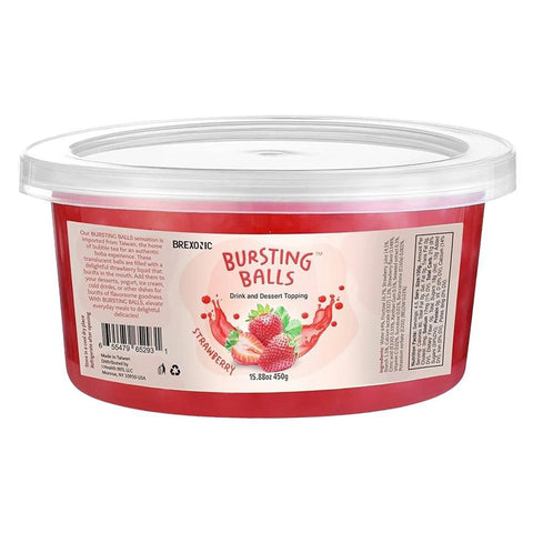 Strawberry Flavored Bursting Balls Popping Boba 1LB Syruvia