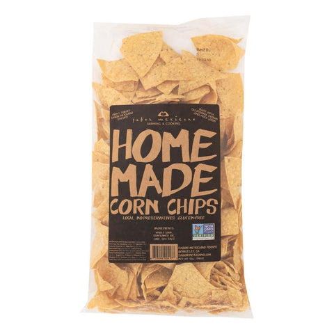 Yellow Corn Chips Home Made 12OZ Sabor Mexicano