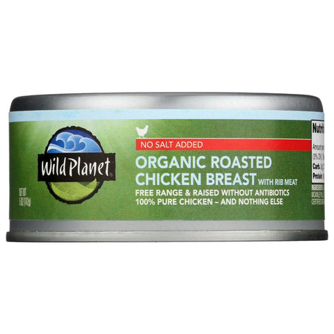 Organic Roasted Chicken Breast With Rib Meat No Salt Added 5 oz Wild Planet