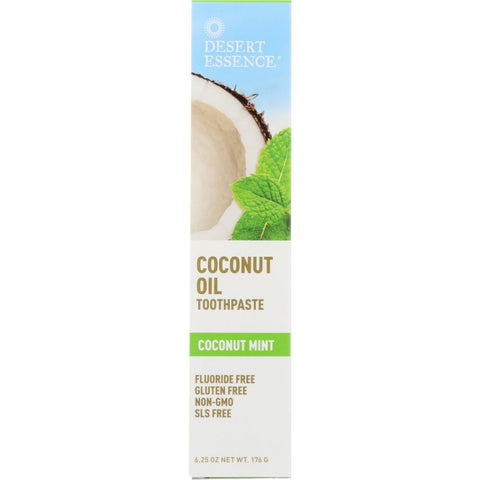 Coconut Oil Toothpaste Fluoride-Free Natural Dental Care Desert Essence
