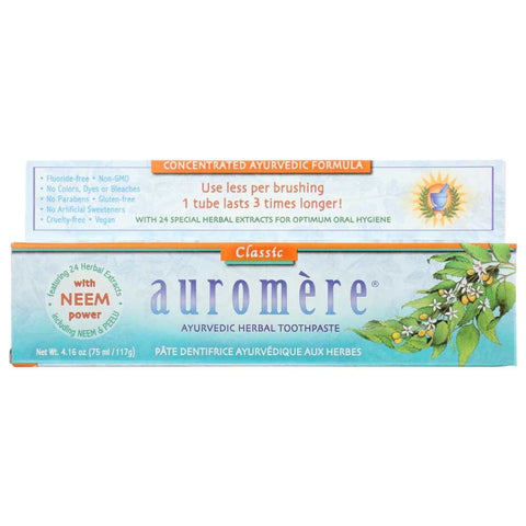 Licorice Natural Ayurvedic Toothpaste AUROMERE Classic 4.16oz