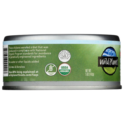 Organic Roasted Chicken Breast With Rib Meat No Salt Added 5 oz Wild Planet