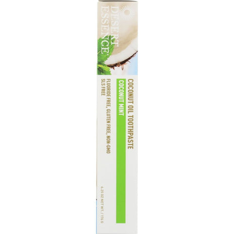 Coconut Oil Toothpaste Fluoride-Free Natural Dental Care Desert Essence