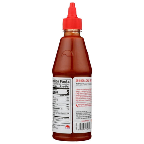 Sriracha Chili Sauce 18 oz Hot Sauce Lee Kum Kee