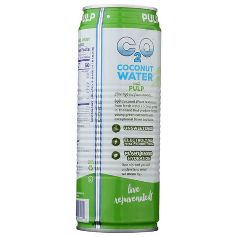 C2O Hydrating All-Natural Pulp Coconut Water Drink 17.5oz