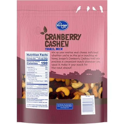 Kroger Cranberry Cashew Trail Mix 30 oz