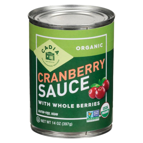 Organic Cranberry Sauce with Whole Berries 14OZ CADIA