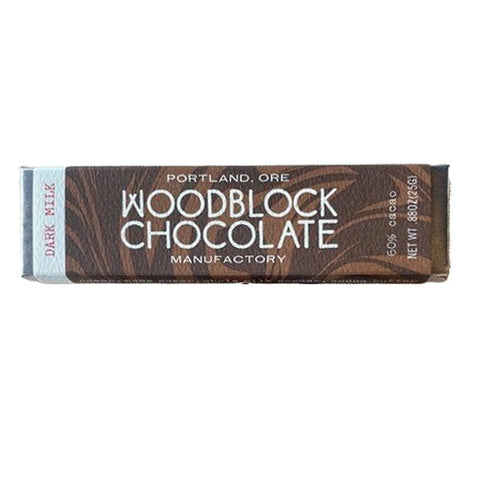 Woodblock Dark Milk Chocolate 60% 25G Bar