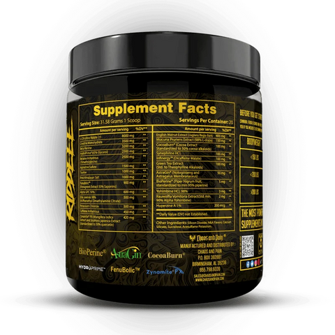 Cannibal Ferox AMPeD Trademarked Ingredient Pre-Workout Mann Nutrition