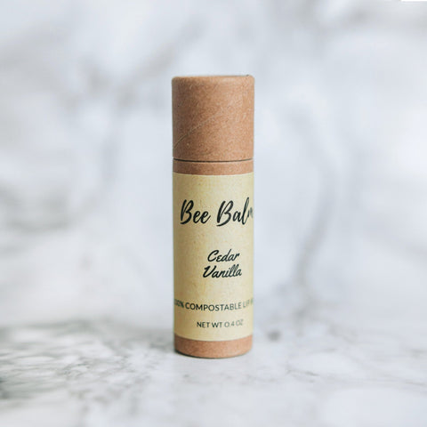 Bee Balm Cedar Vanilla Lip Balm 0.4 oz Tubes Farm2Me
