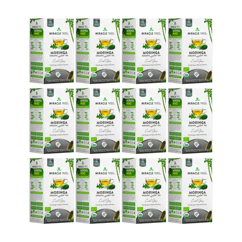 Organic Moringa Tea - Earl Grey - Lightly Caffeinated Herbal Tea