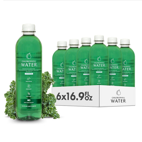 Chlorophyll Water Purified Mountain Spring Water Case of 6 Chlorophyll Water