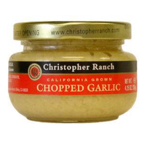 Chopped Garlic Fresh California Garlic 4.25OZ Christopher Ranch