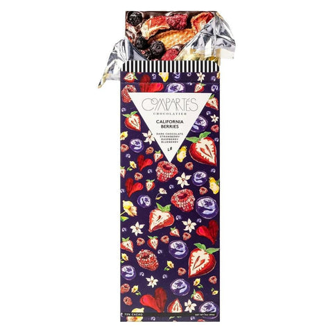 California Berries 73% Dark Chocolate with Mixed Berries Compartes