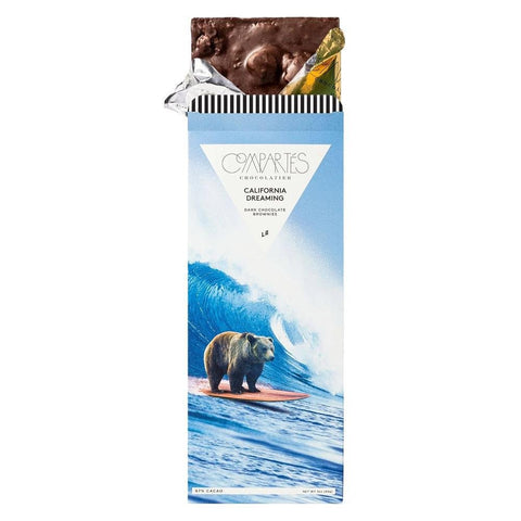 California Dreaming Dark Chocolate 67% with Brownies 3OZ Compartes