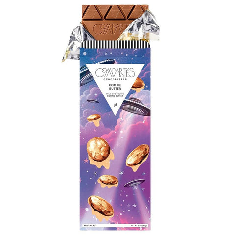Cookie Butter Milk Chocolate Bar 44% Cacao Compartes 2.9OZ