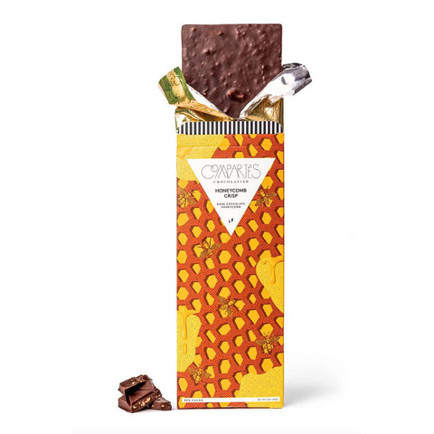 Honeycomb Crisp Dark Chocolate Bar 3OZ 68% Compartes
