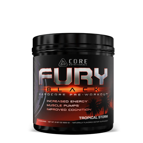 Hardcore Pre-Workout Formula Comprehensive Training Support Core Nutritionals FURY BLACK