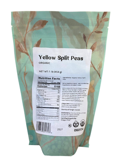 Peas, Yellow, Organic, Split