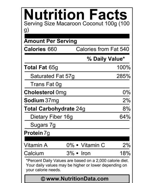 Coconut Macaroon Finest Grated Dessert Ingredient CLNF