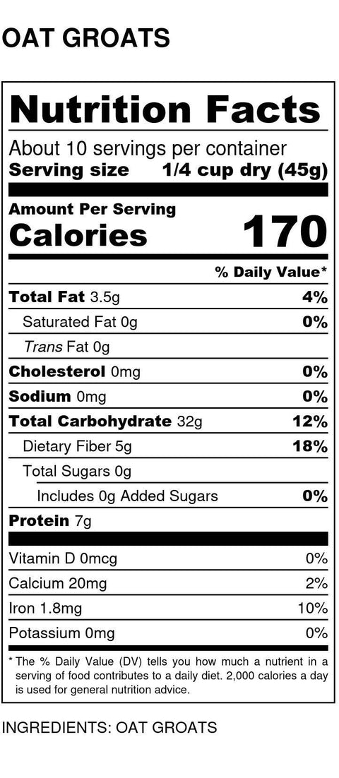 Oat Groats, Whole