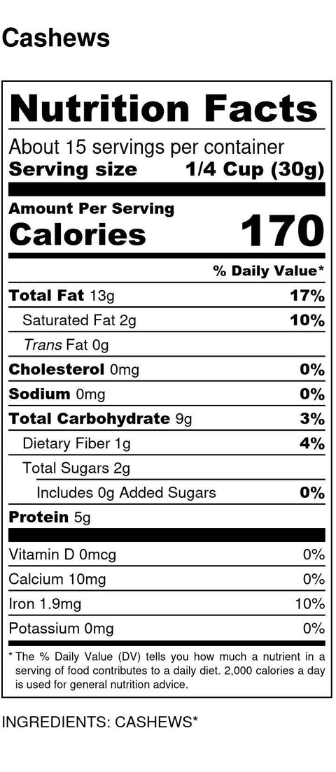 Cashews, Whole