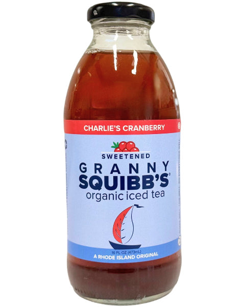 Granny Squibbs Charlie's Cranberry Organic Iced Tea 16oz Bottles 12 Pack