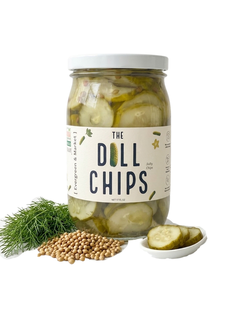 The Dill Chips Classic Flavor Dill Chips 17 oz Glass Jar