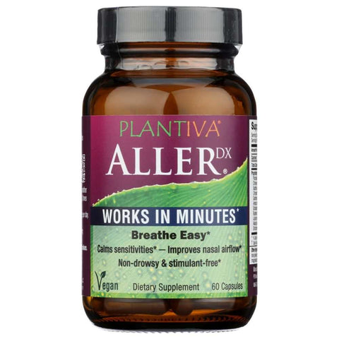 AllerDx 60 Capsule Bottle Vegan Natural Seasonal Support Supplement PLANTIVA