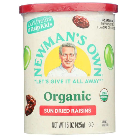 Organic Sun Dried Raisins Can 15 oz NEWMANS OWN ORGANIC