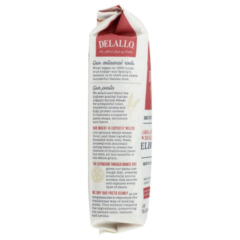 Whole Wheat Elbow Macaroni 16 oz Pasta DELALLO