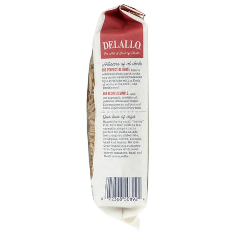 Whole Wheat Orzo Pasta 16 oz DELALLO