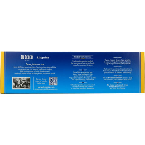 Linguine No 7 Pasta Flattened Shape DE CECCO 16 oz