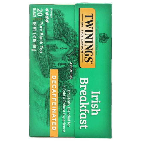 Irish Breakfast Decaf Tea Strong Blend 20 Bags Twining Tea