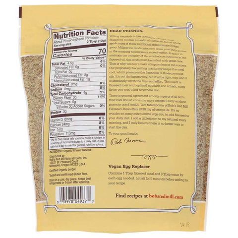 Organic Brown Flaxseed Meal 32 oz Bob's Red Mill