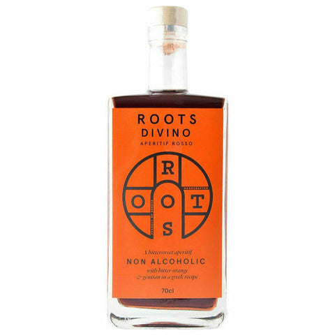 Non-Alcoholic Aperitif Bitter Orange Gentian Wormwood Aperitif Rosso Roots Divino 700ML