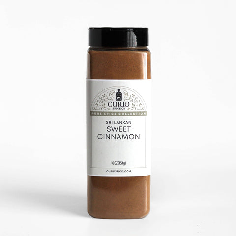 Curio Cinnamon Sweet Ground Bulk Jar 16 oz Sri Lankan
