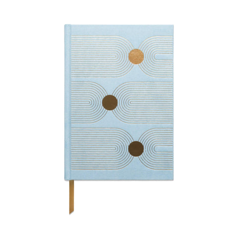 Arch Dot Blue Suede Cloth Journal with Pocket Notes Designworks Ink