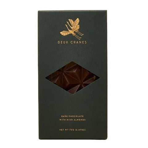 Dark Chocolate w/ Miso Almonds 84G Candy Deux Cranes