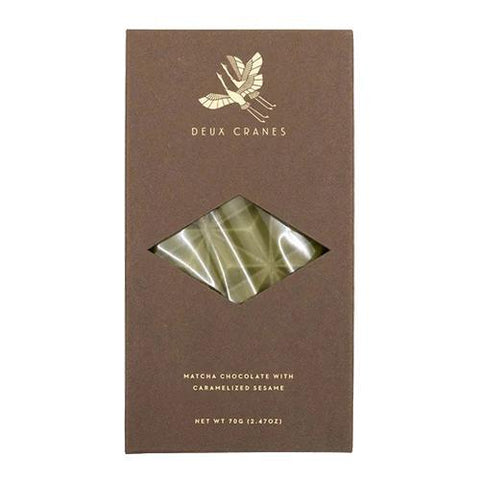Matcha Chocolate w/ Caramelized Sesame 84G Deux Cranes