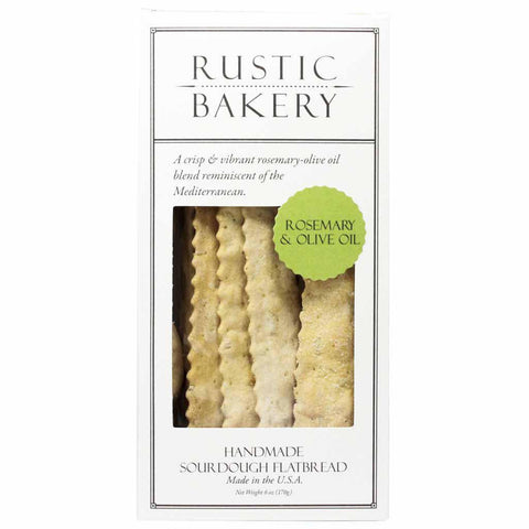 Organic Rosemary & Olive Oil Sourdough Flatbread Crackers Rustic Bakery
