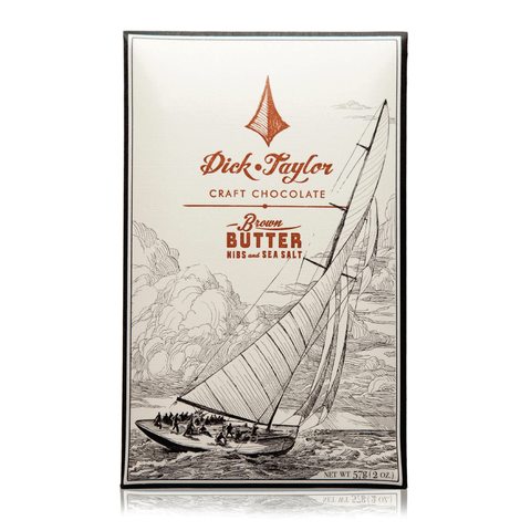 Brown Butter w/ Nibs & Sea Salt Dark Chocolate 73% Craft Chocolate Dick Taylor