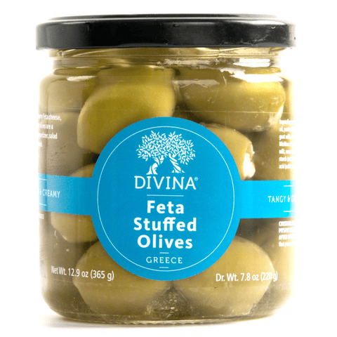 Feta Stuffed Halkidiki Olives 365G Divina