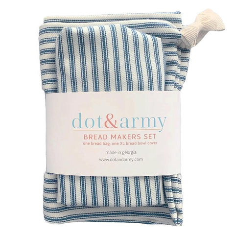 Bread Bag & Bowl Cover Bread Makers Set 2CT Dot & Army