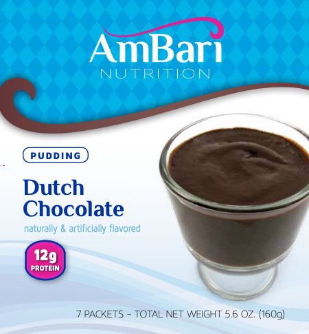Dutch Chocolate Protein 12g Protein Pudding AmBari Nutrition